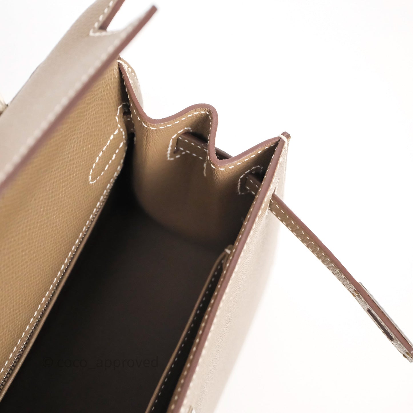 Hermes Kelly 25 Etoupe 18 Palladium Hardware