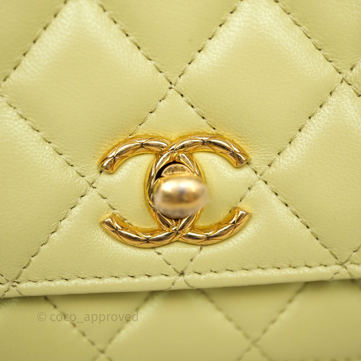 Chanel Double Chain WOC Iridescent Avocado Green Lambskin Aged Gold Hardware 23C