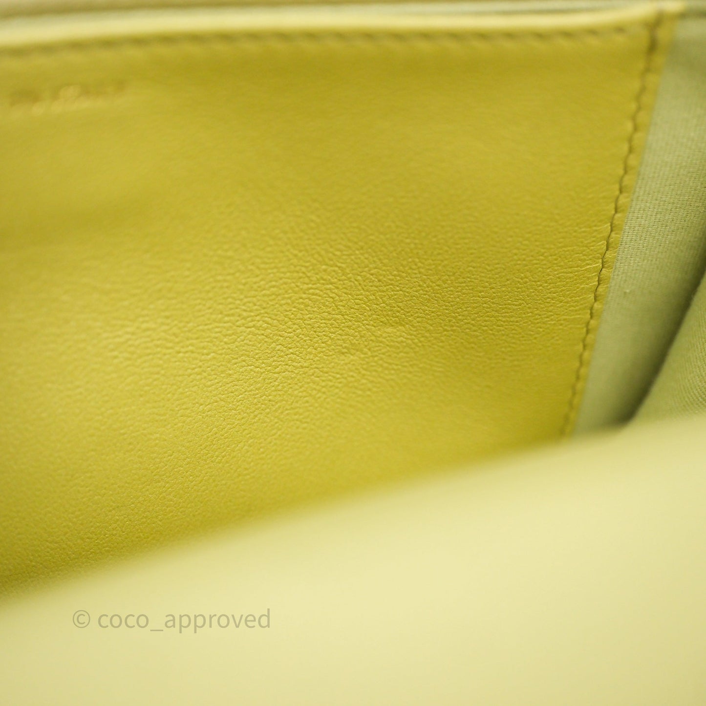 Chanel Double Chain WOC Iridescent Avocado Green Lambskin Aged Gold Hardware 23C