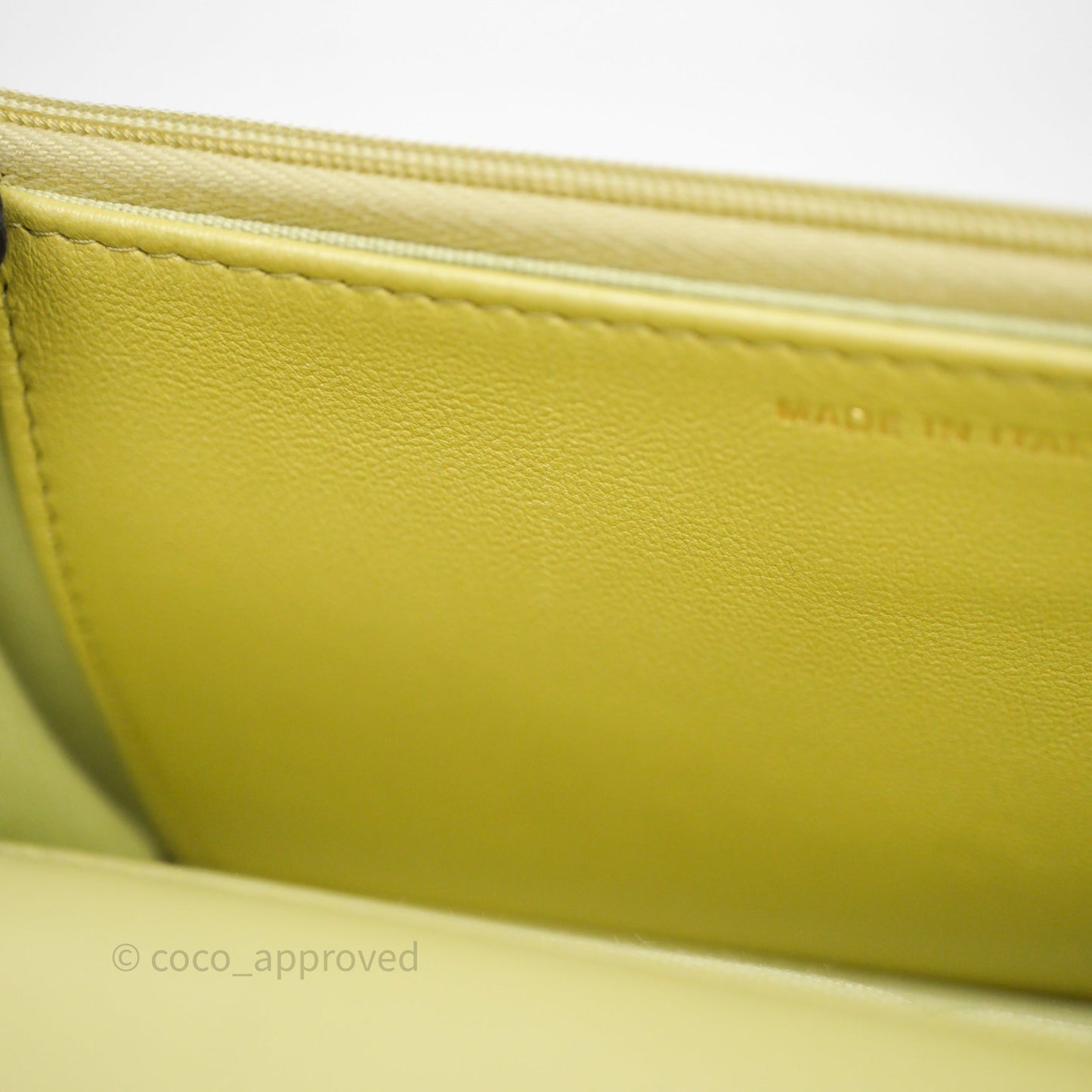 Chanel Double Chain WOC Iridescent Avocado Green Lambskin Aged Gold Hardware 23C