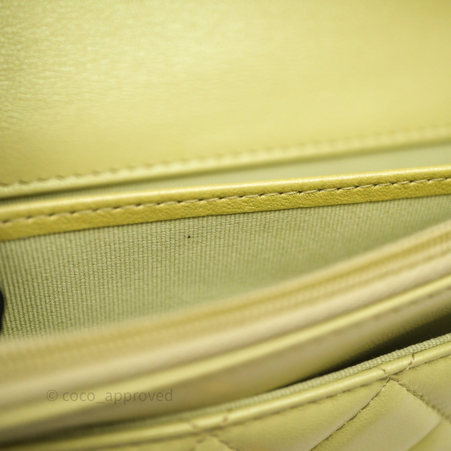 Chanel Double Chain WOC Iridescent Avocado Green Lambskin Aged Gold Hardware 23C