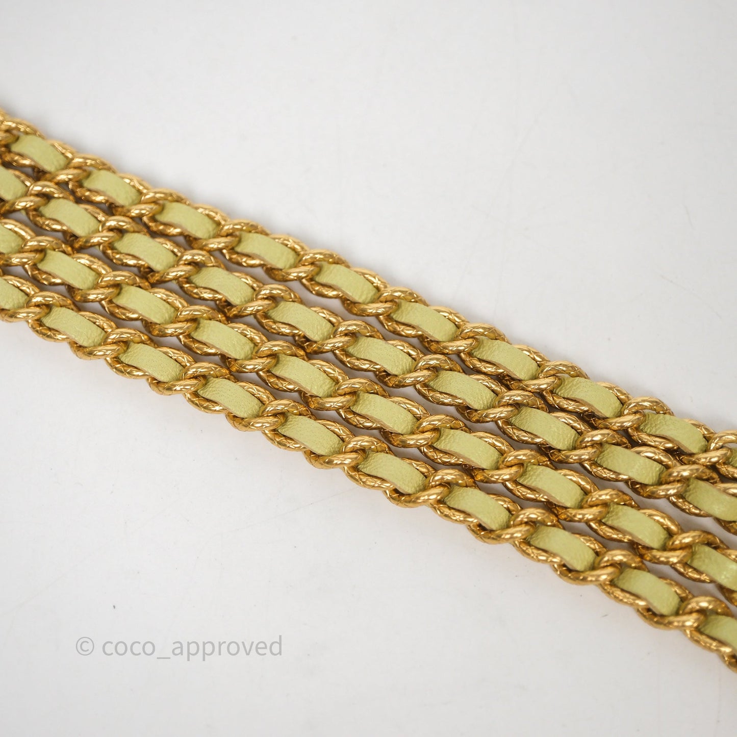 Chanel Double Chain WOC Iridescent Avocado Green Lambskin Aged Gold Hardware 23C