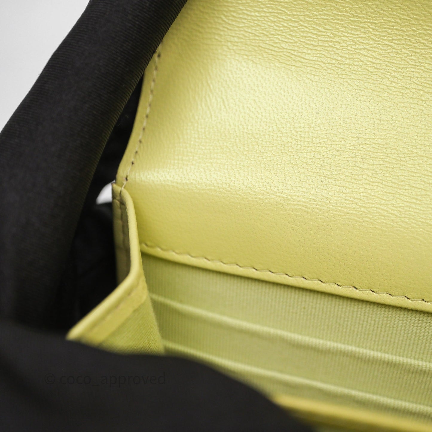 Chanel Double Chain WOC Iridescent Avocado Green Lambskin Aged Gold Hardware 23C