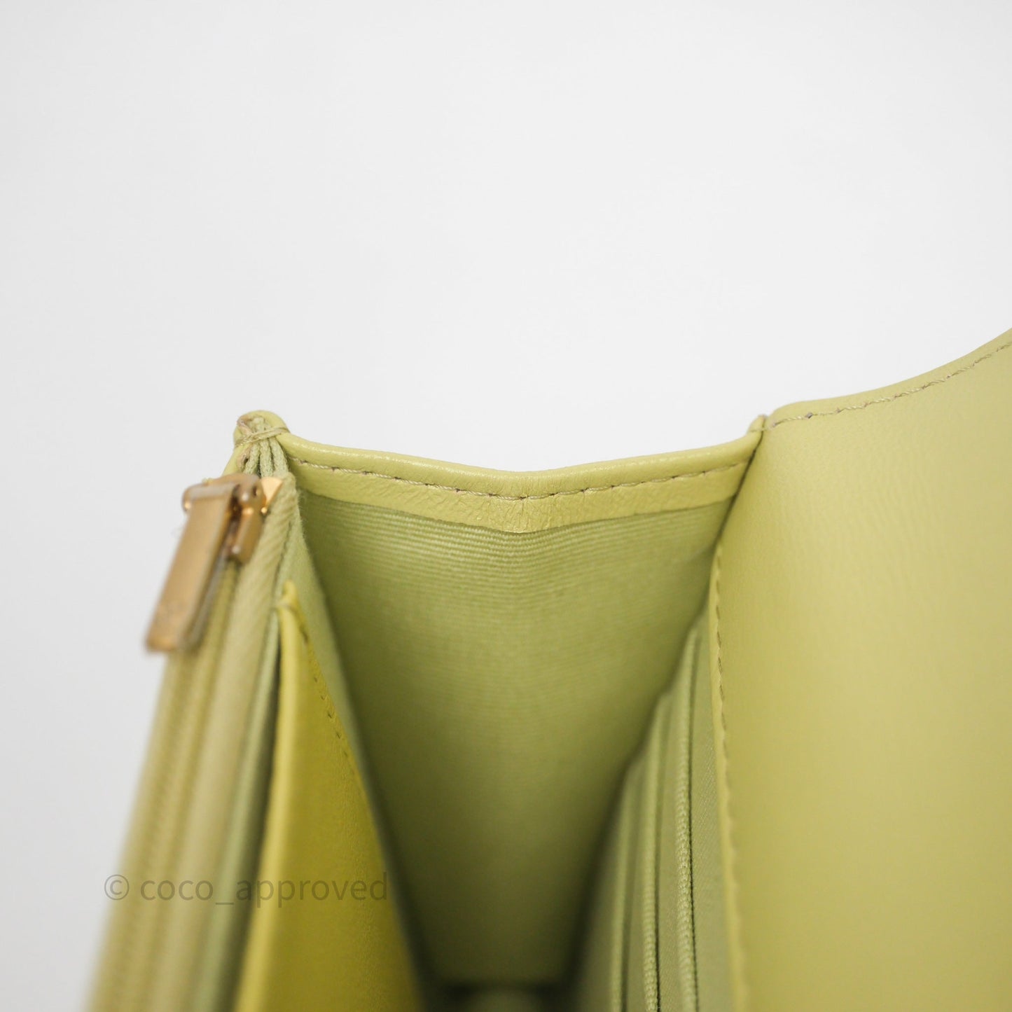 Chanel Double Chain WOC Iridescent Avocado Green Lambskin Aged Gold Hardware 23C