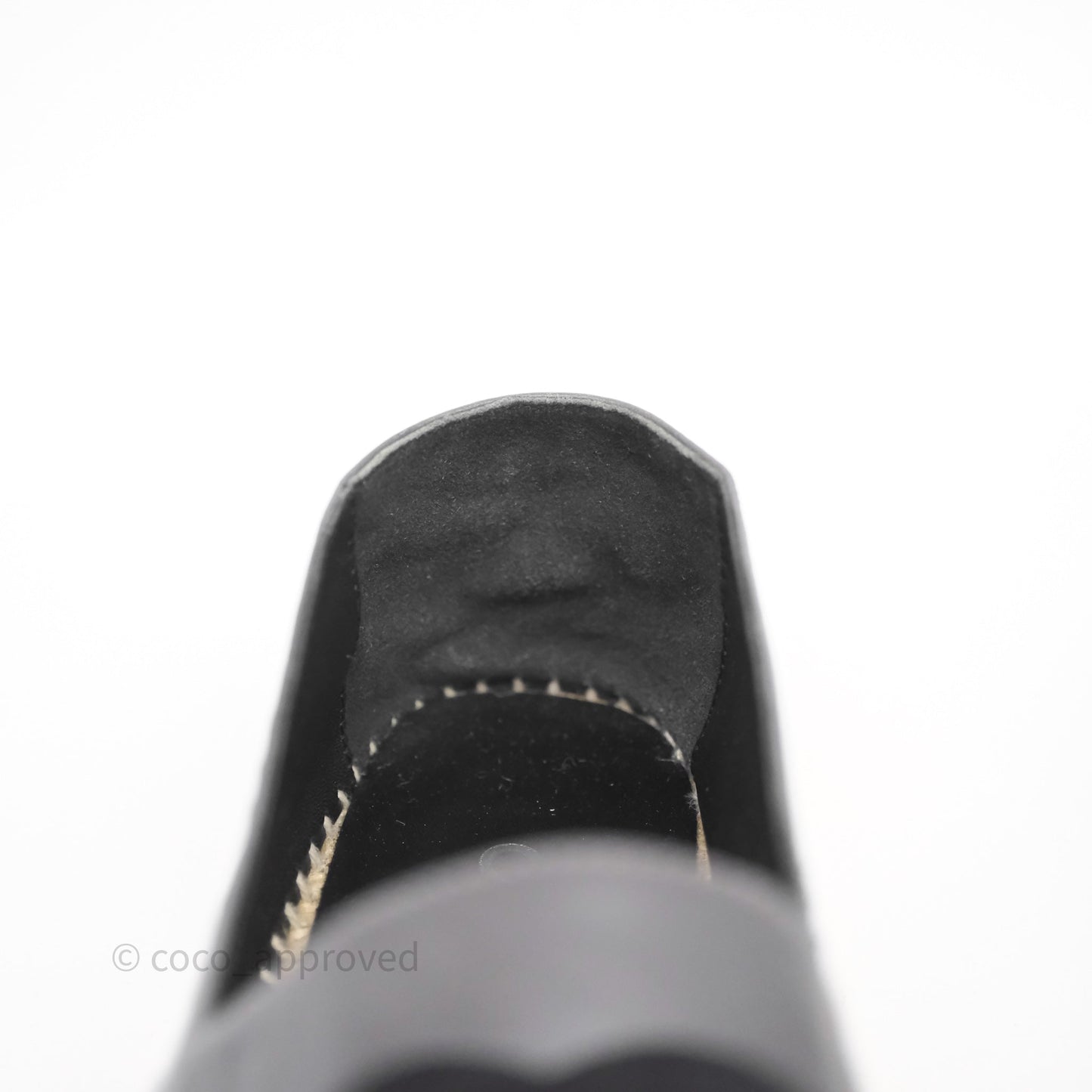 Chanel Espadrille Dark Grey/ Black Leather Size 37