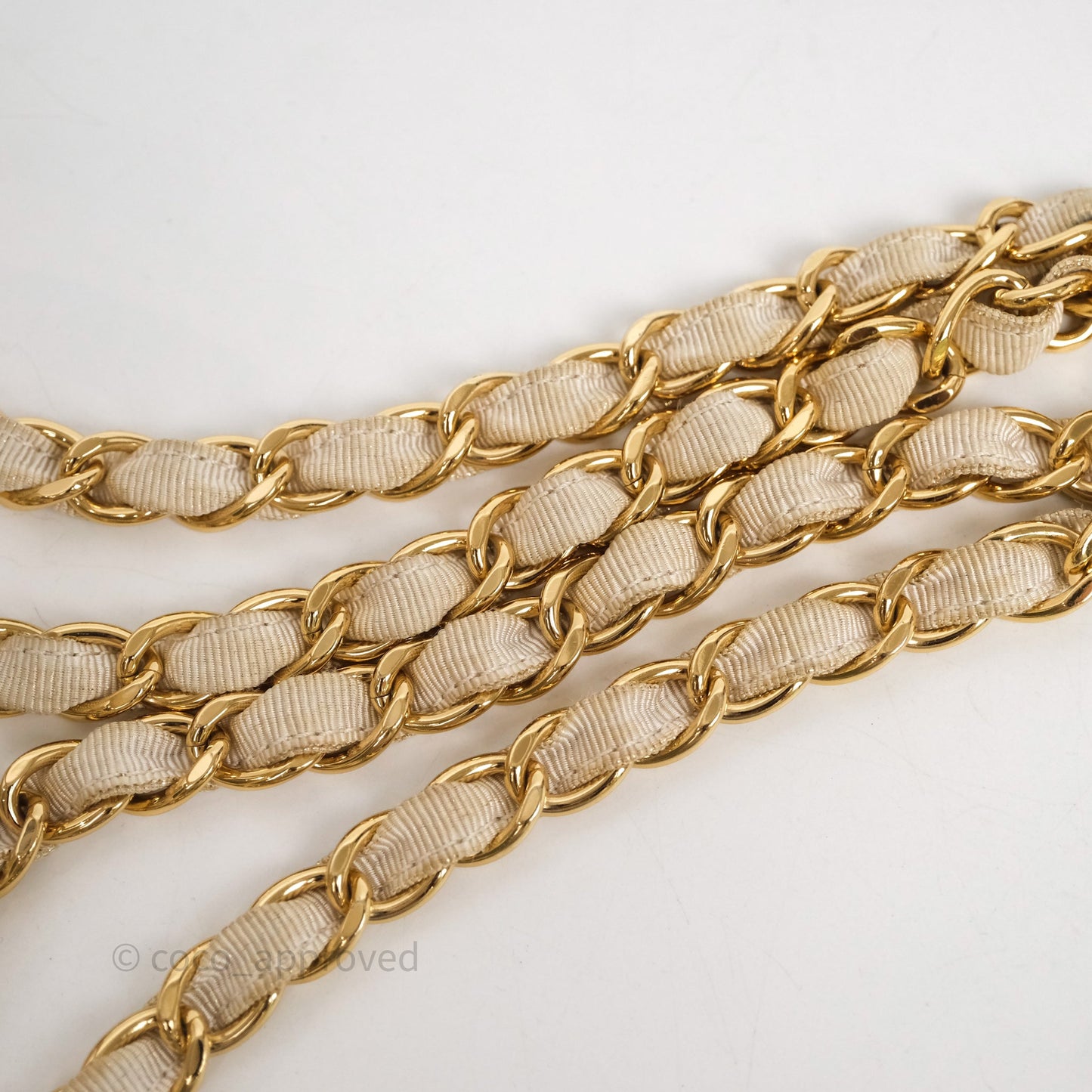 Chanel Large Deauville Ivory Lurex Boucle Gold Hardware 19A