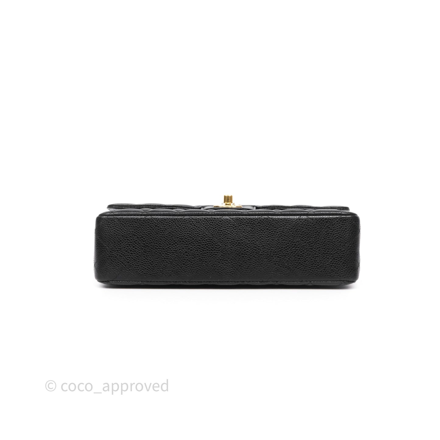 Chanel Classic M/L Medium Flap Quilted Black Caviar Gold Hardware