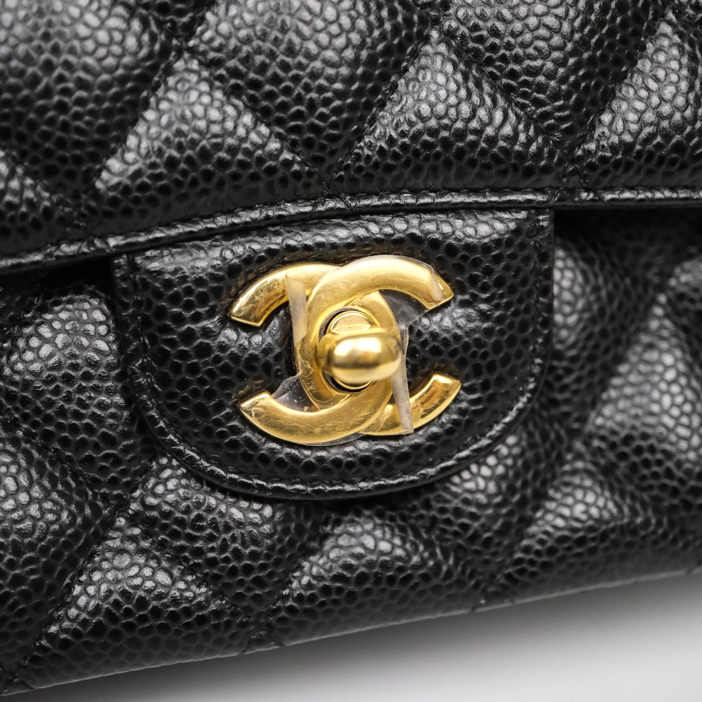Chanel Classic M/L Medium Flap Quilted Black Caviar Gold Hardware