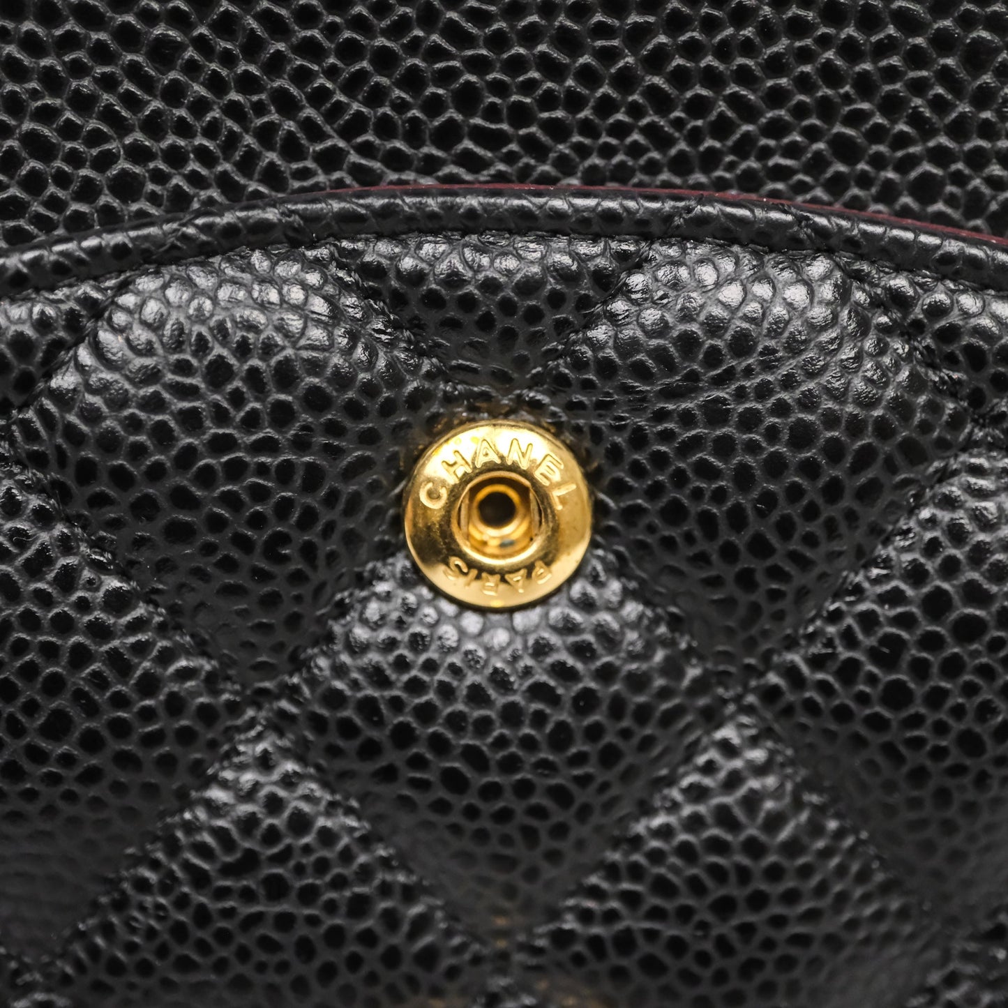 Chanel Classic M/L Medium Flap Quilted Black Caviar Gold Hardware