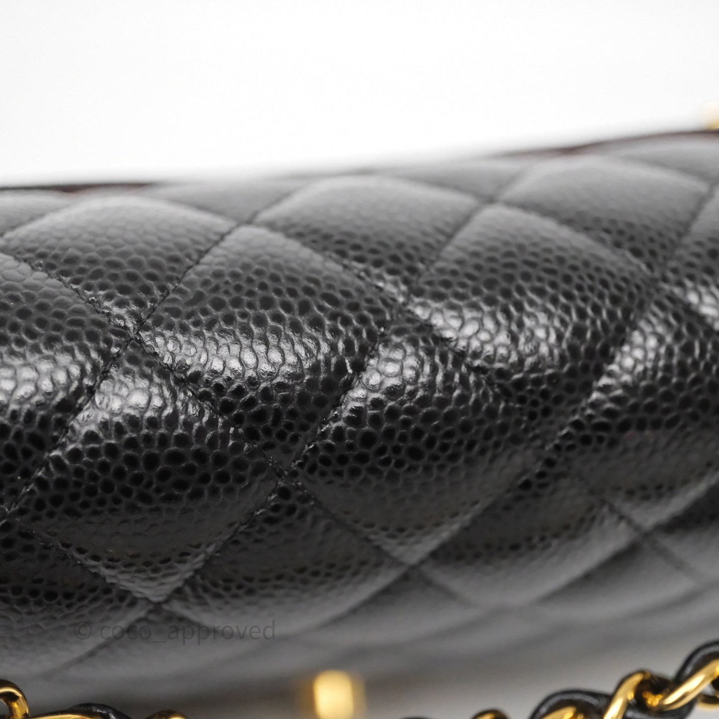 Chanel Classic M/L Medium Flap Quilted Black Caviar Gold Hardware