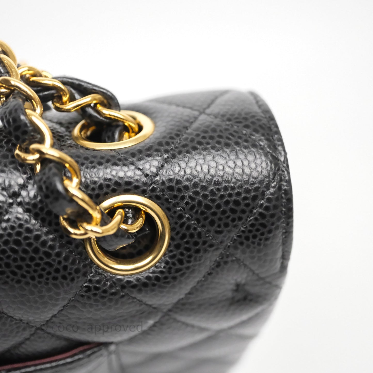 Chanel Classic M/L Medium Flap Quilted Black Caviar Gold Hardware