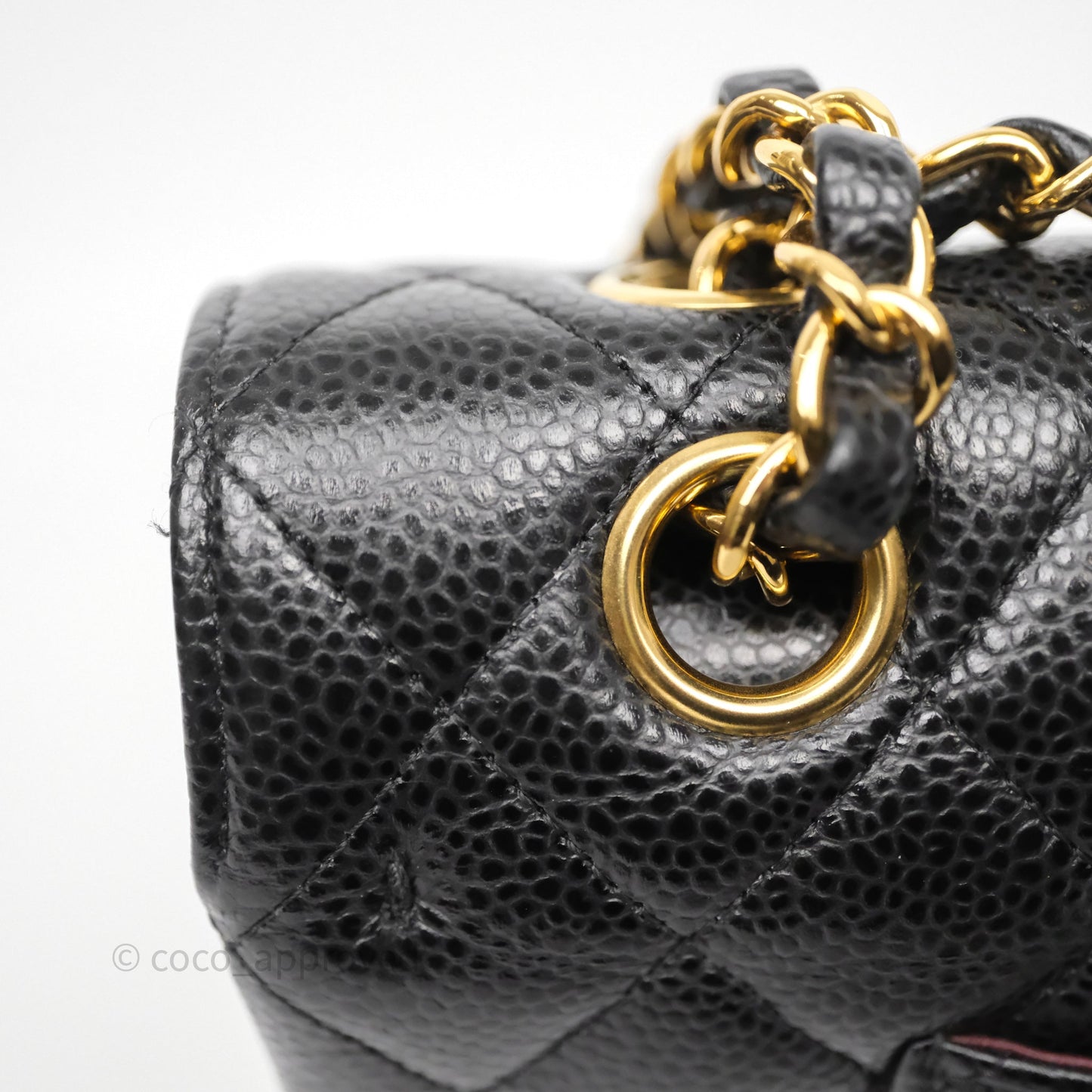 Chanel Classic M/L Medium Flap Quilted Black Caviar Gold Hardware