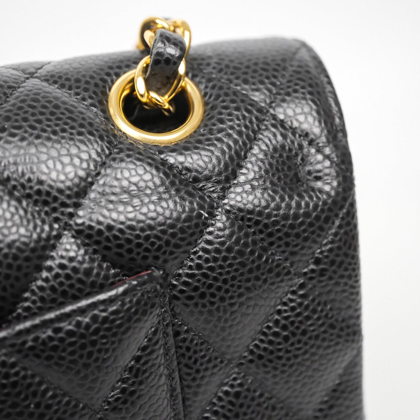 Chanel Classic M/L Medium Flap Quilted Black Caviar Gold Hardware