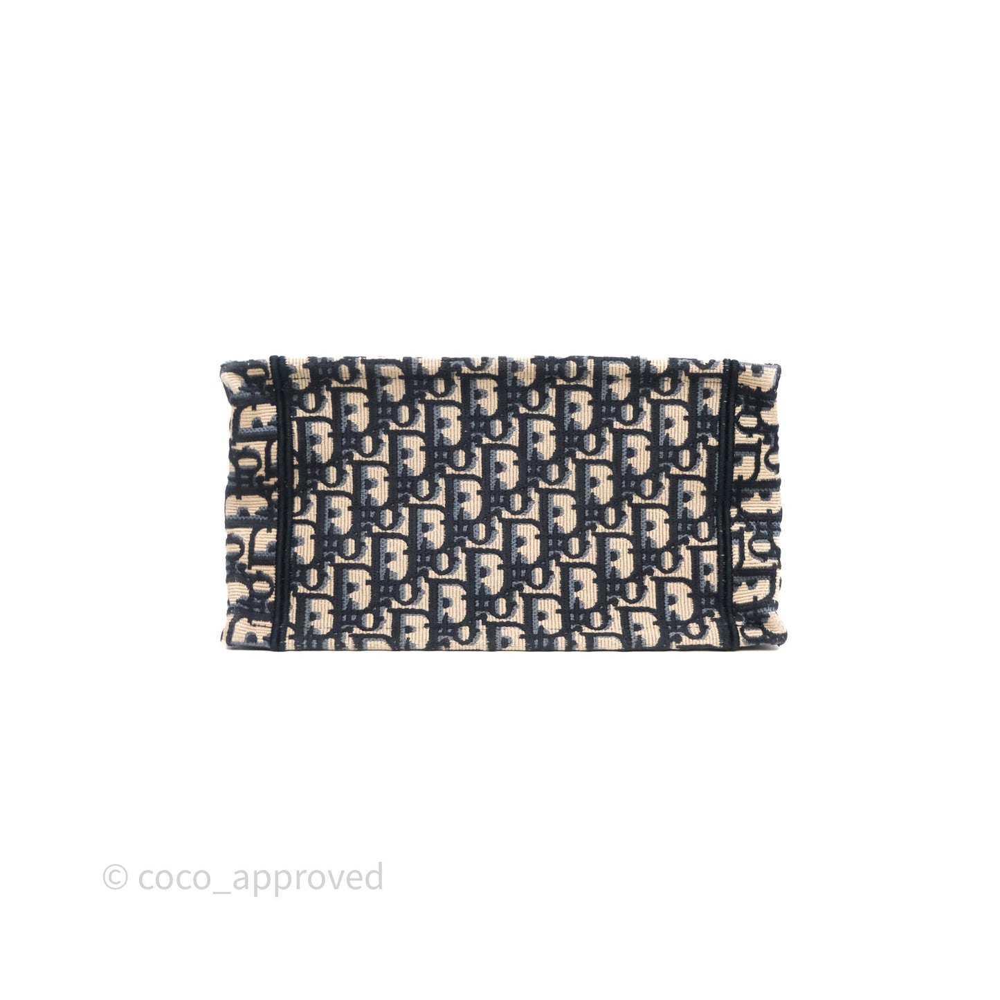 Christian Dior Small Dior Oblique Embroidery Canvas Book Tote