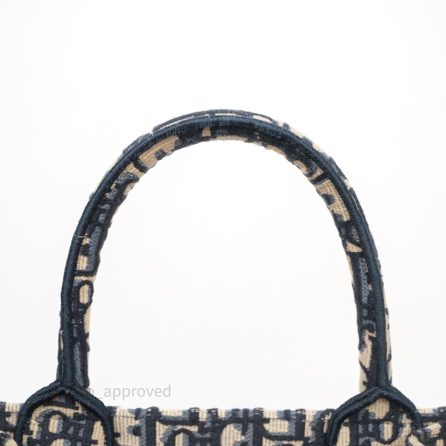 Christian Dior Small Dior Oblique Embroidery Canvas Book Tote