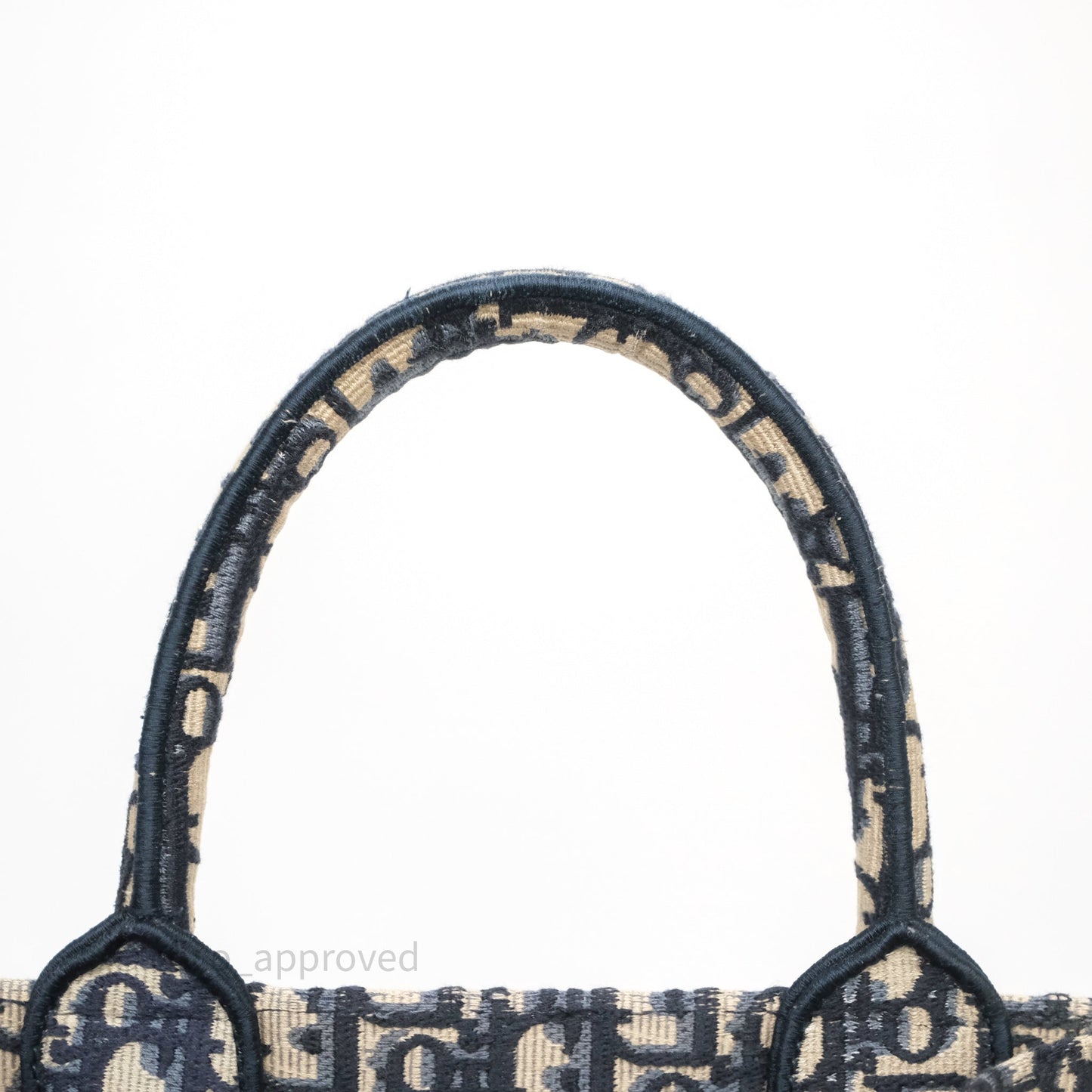 Christian Dior Small Dior Oblique Embroidery Canvas Book Tote