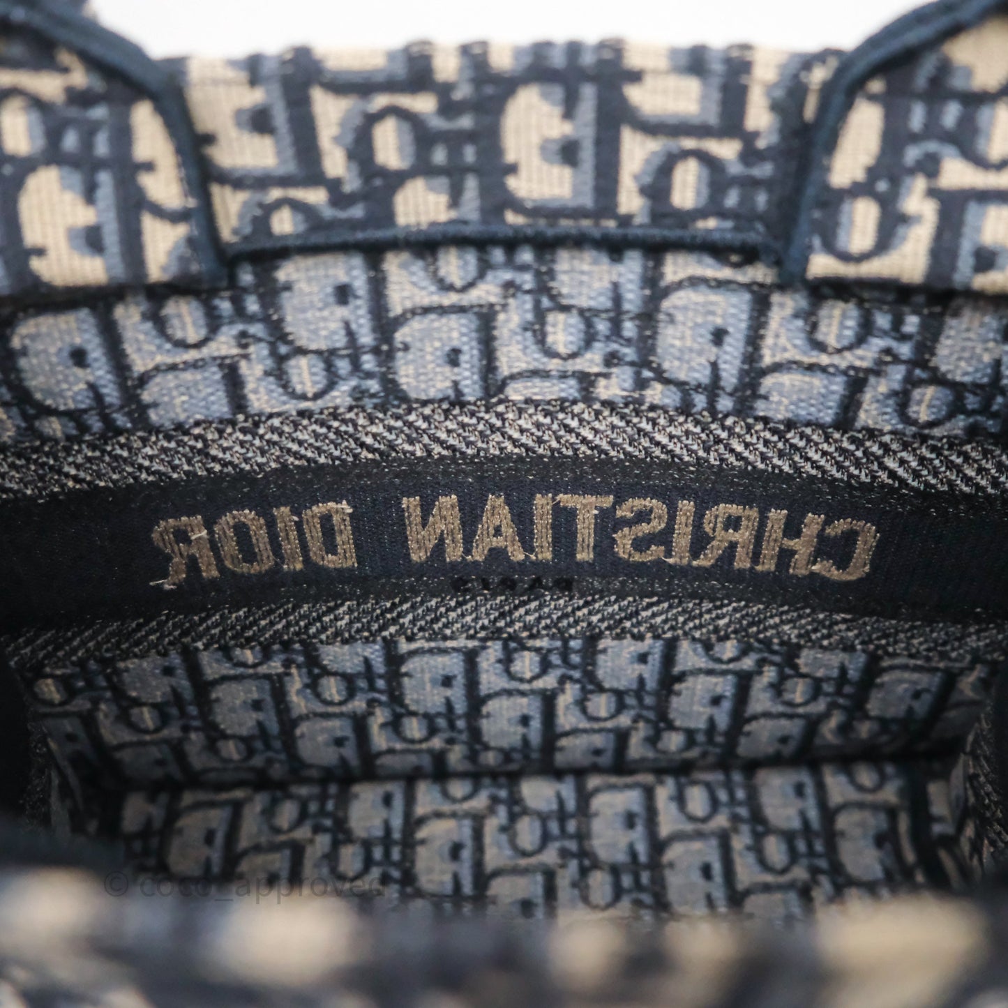 Christian Dior Small Dior Oblique Embroidery Canvas Book Tote