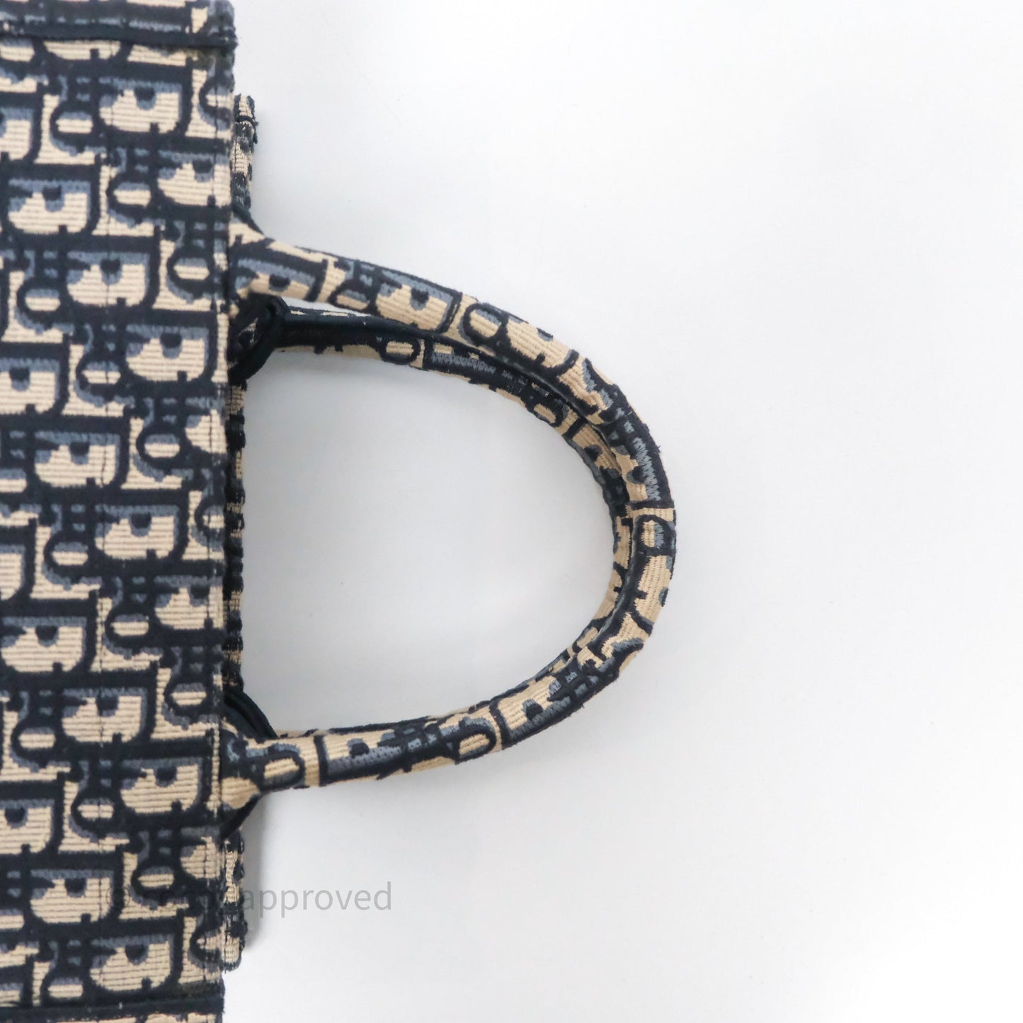 Christian Dior Small Dior Oblique Embroidery Canvas Book Tote