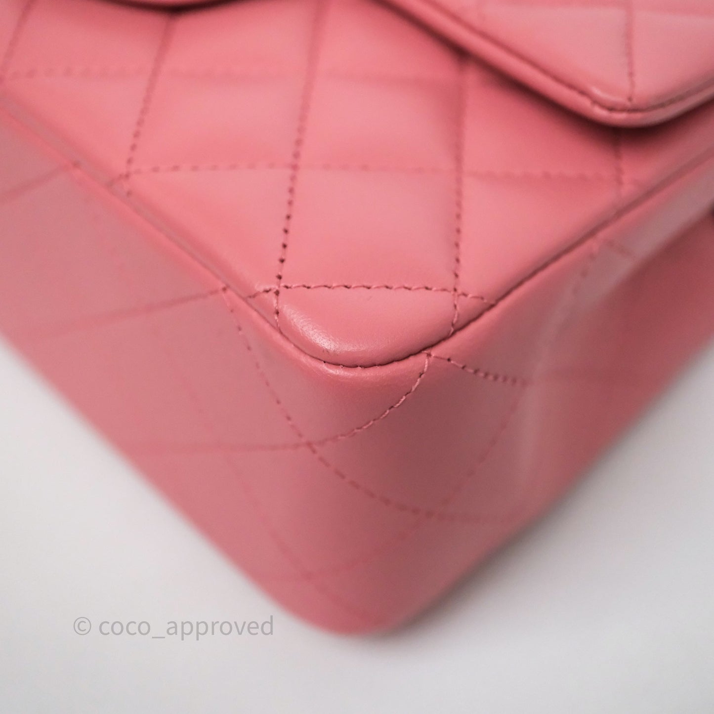 Chanel Top Handle Mini Rectangular Flap Pink Lambskin Gold Hardware