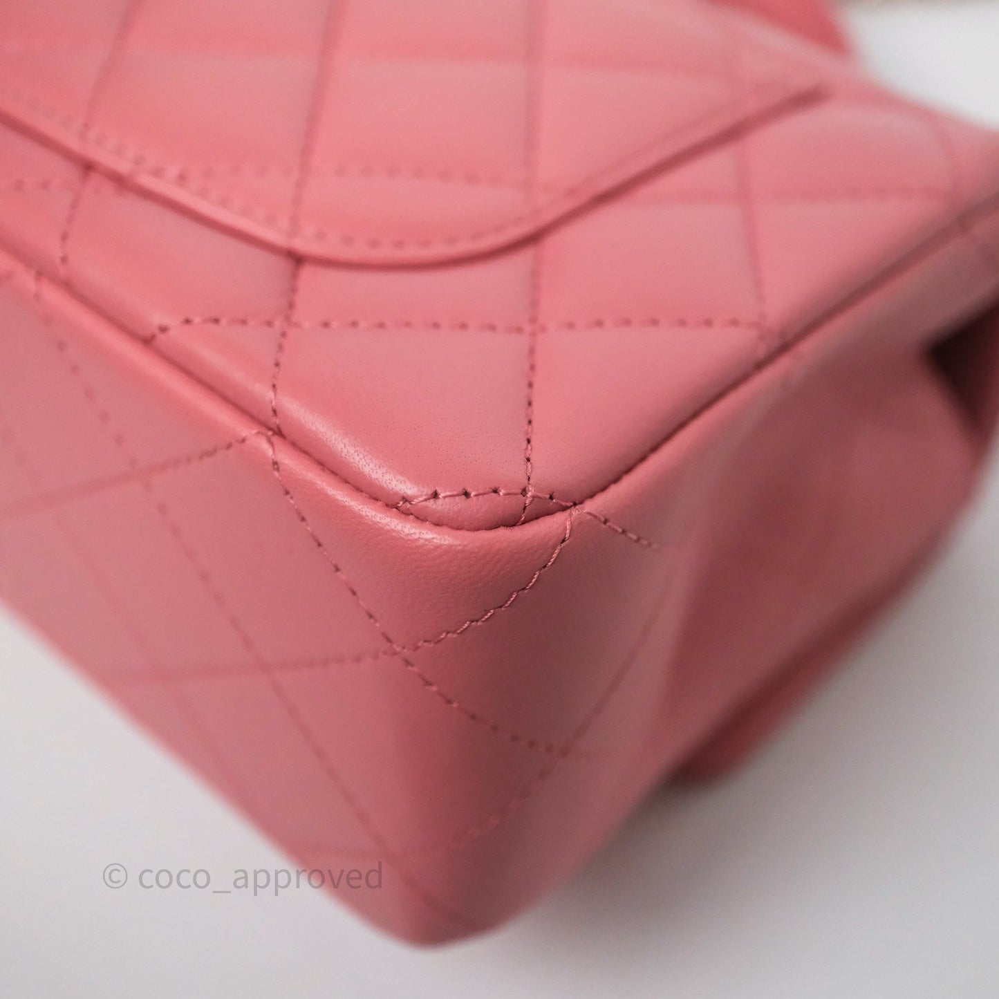 Chanel Top Handle Mini Rectangular Flap Pink Lambskin Gold Hardware