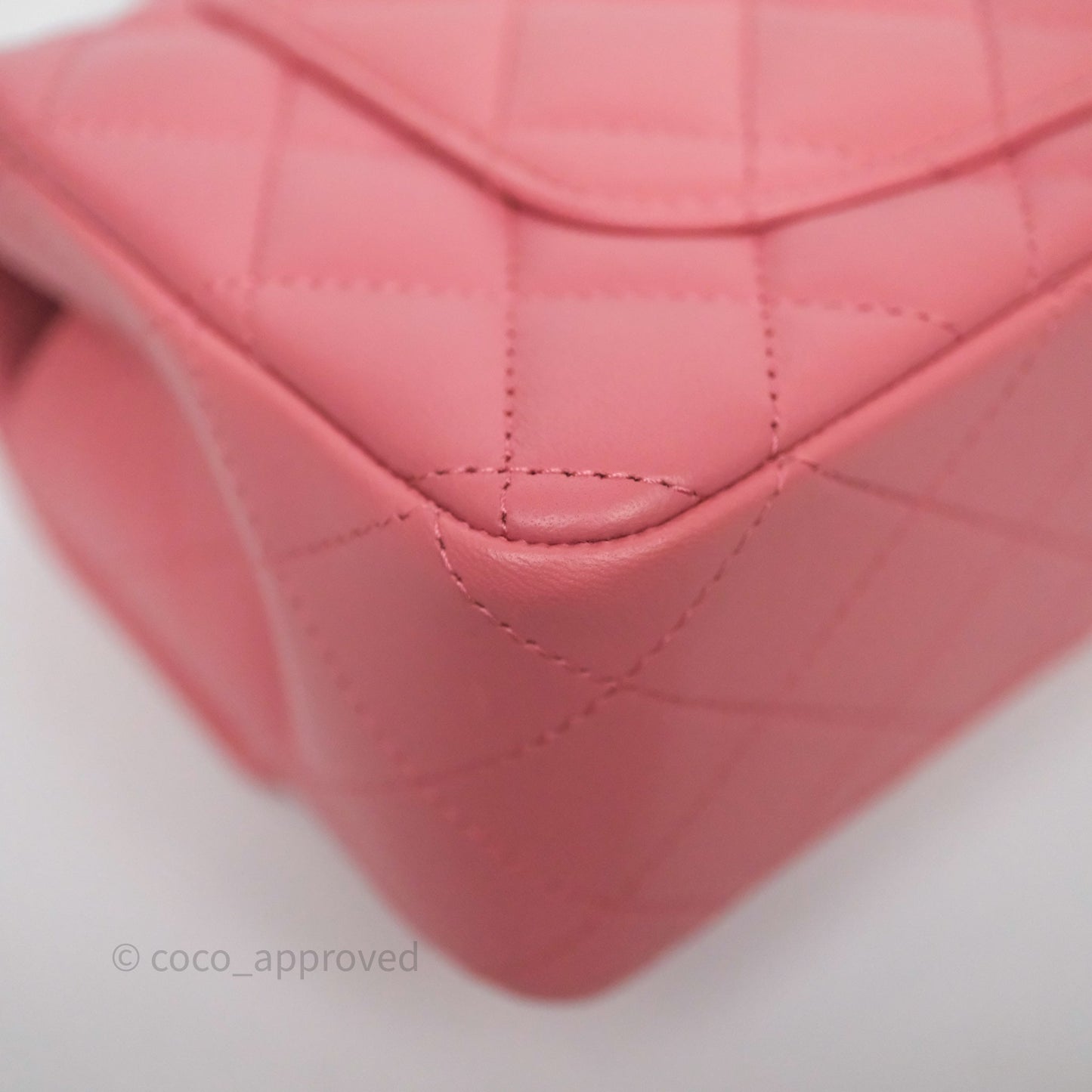 Chanel Top Handle Mini Rectangular Flap Pink Lambskin Gold Hardware