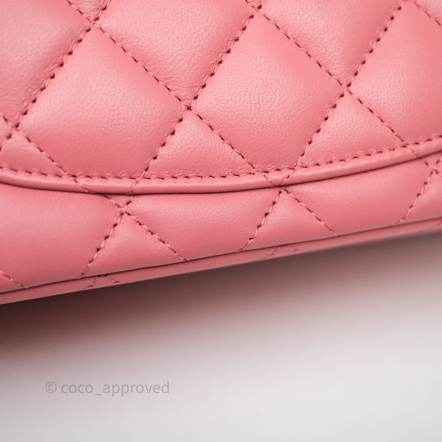 Chanel Top Handle Mini Rectangular Flap Pink Lambskin Gold Hardware