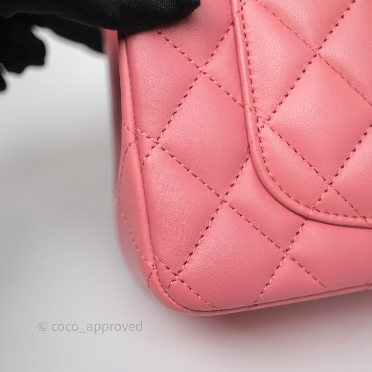 Chanel Top Handle Mini Rectangular Flap Pink Lambskin Gold Hardware