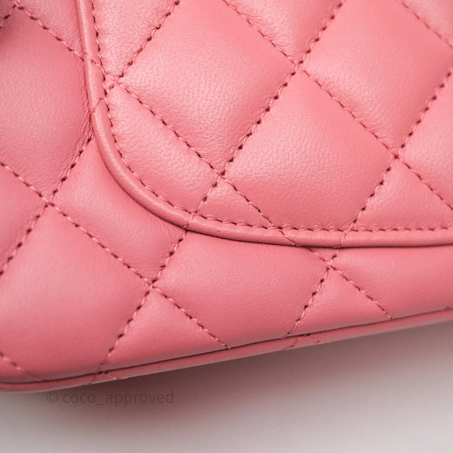 Chanel Top Handle Mini Rectangular Flap Pink Lambskin Gold Hardware