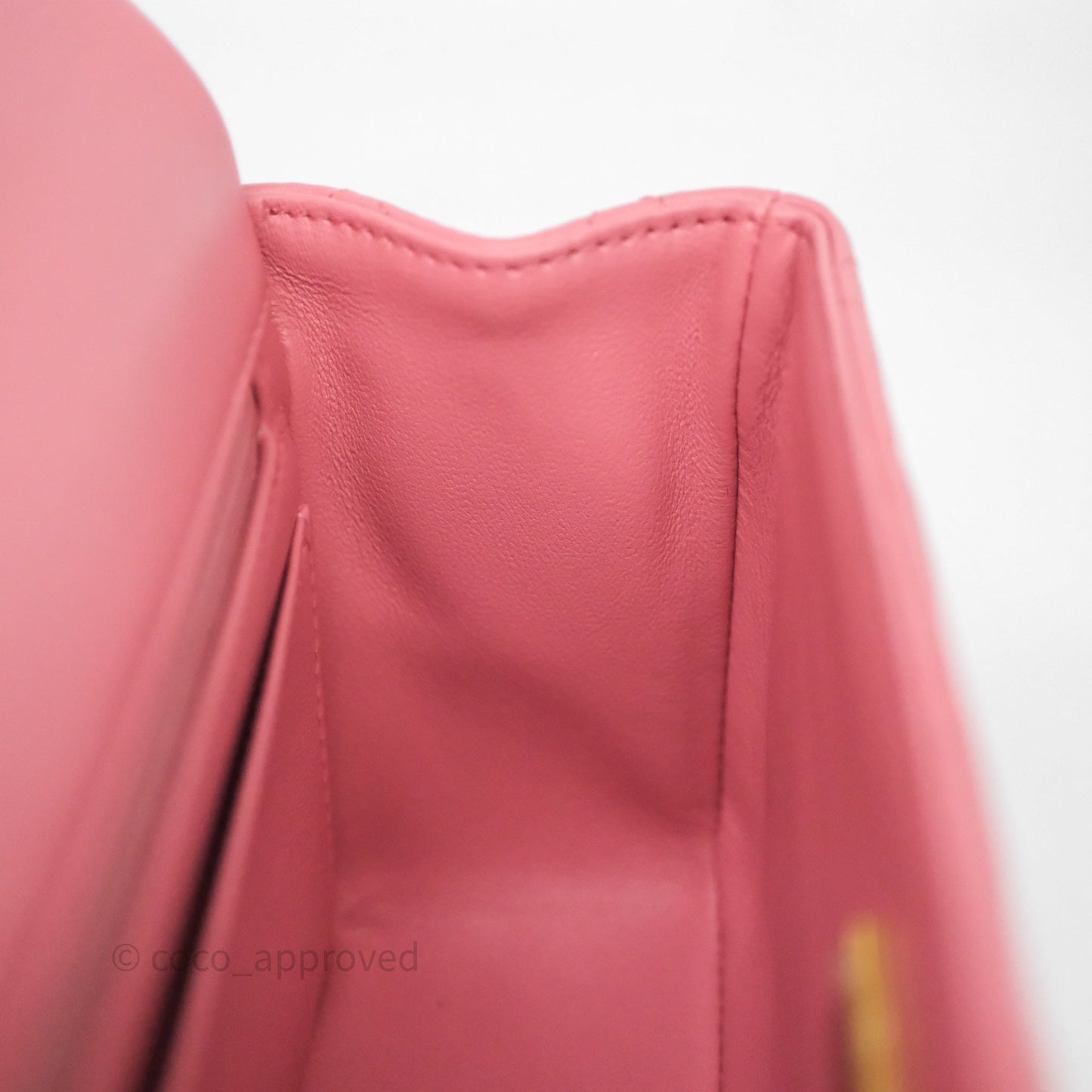 Chanel Top Handle Mini Rectangular Flap Pink Lambskin Gold Hardware