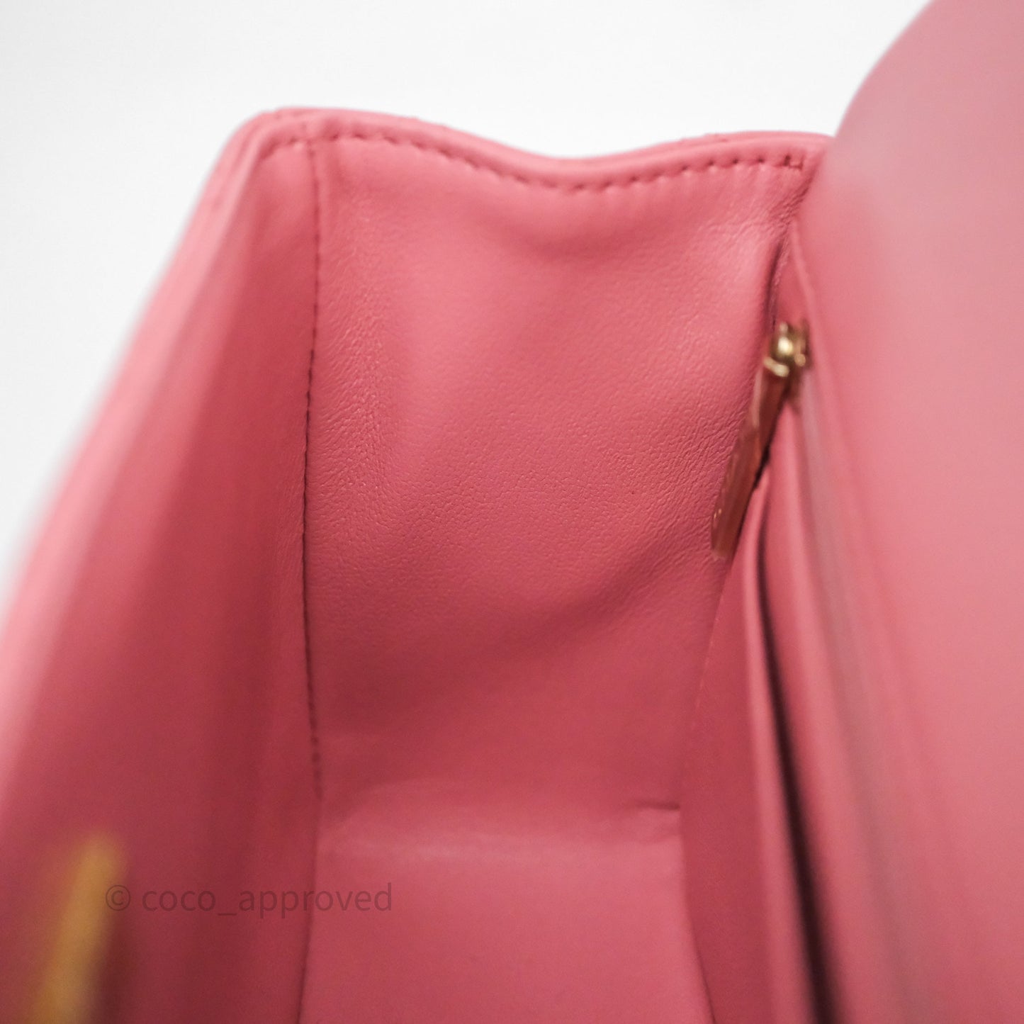 Chanel Top Handle Mini Rectangular Flap Pink Lambskin Gold Hardware