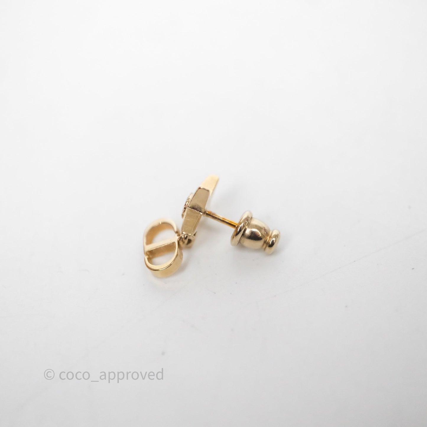 Christian Dior Star Drop Tribales CD Pearl Earrings Gold Tone