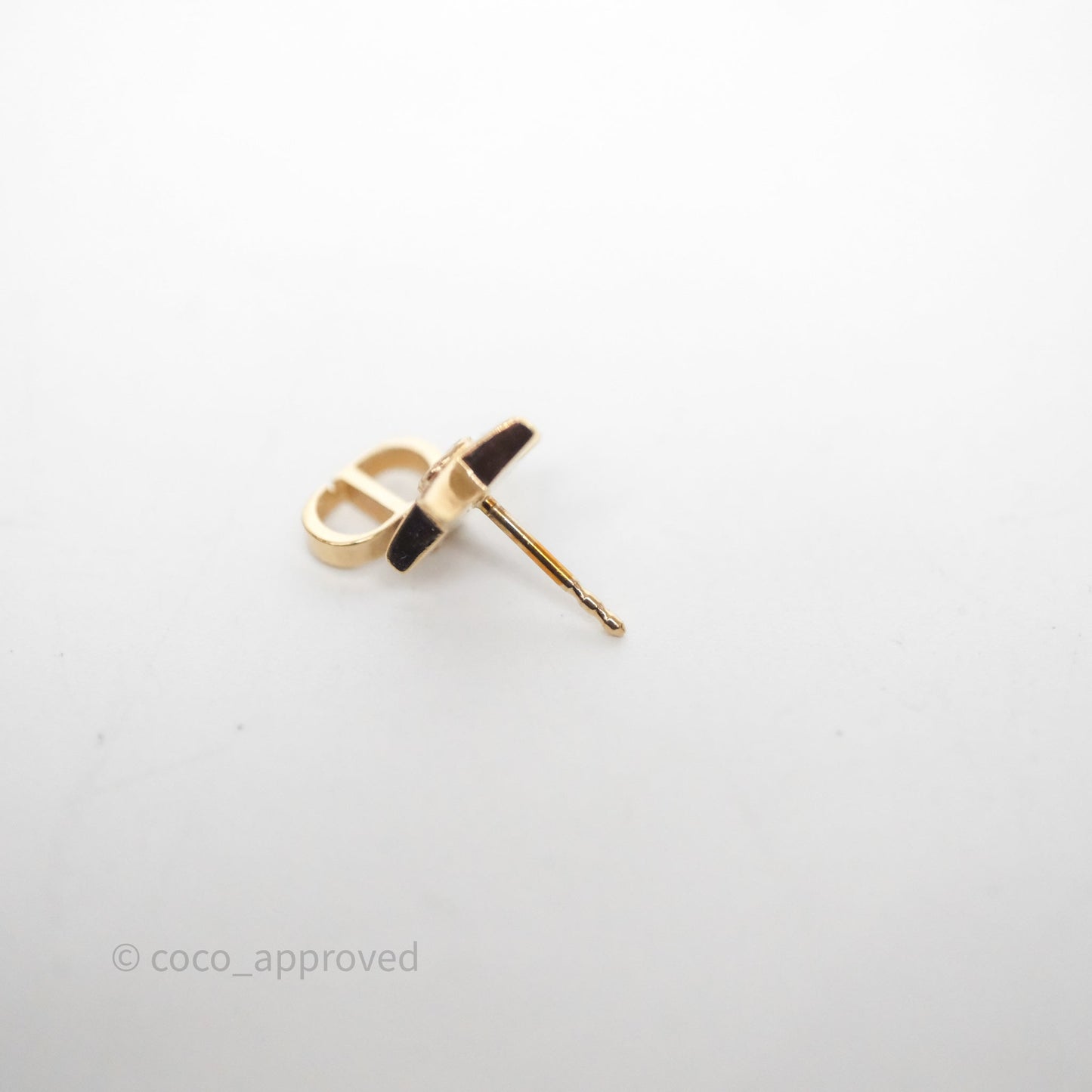 Christian Dior Star Drop Tribales CD Pearl Earrings Gold Tone