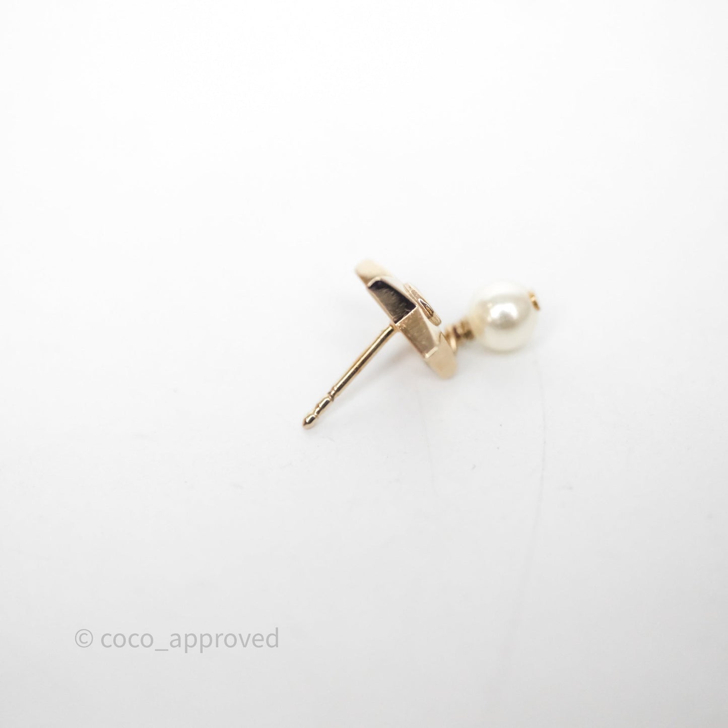 Christian Dior Star Drop Tribales CD Pearl Earrings Gold Tone
