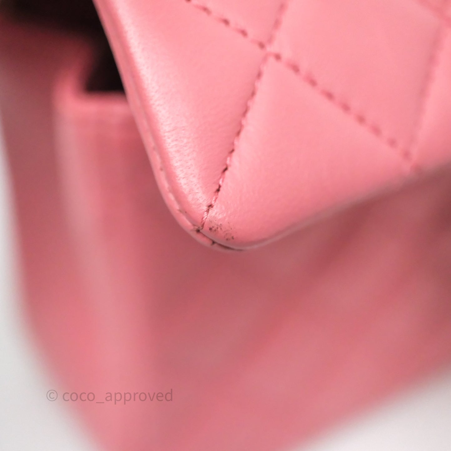 Chanel Top Handle Mini Rectangular Flap Pink Lambskin Gold Hardware