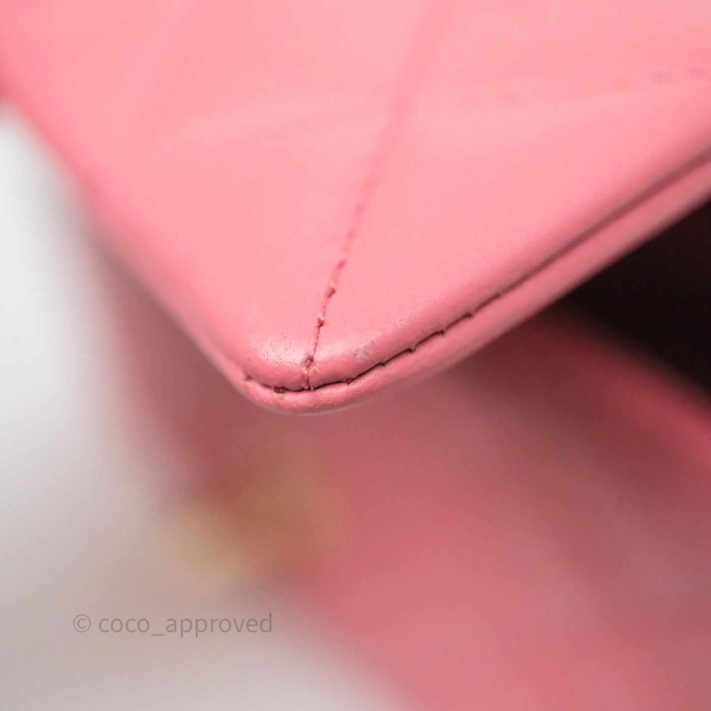 Chanel Top Handle Mini Rectangular Flap Pink Lambskin Gold Hardware