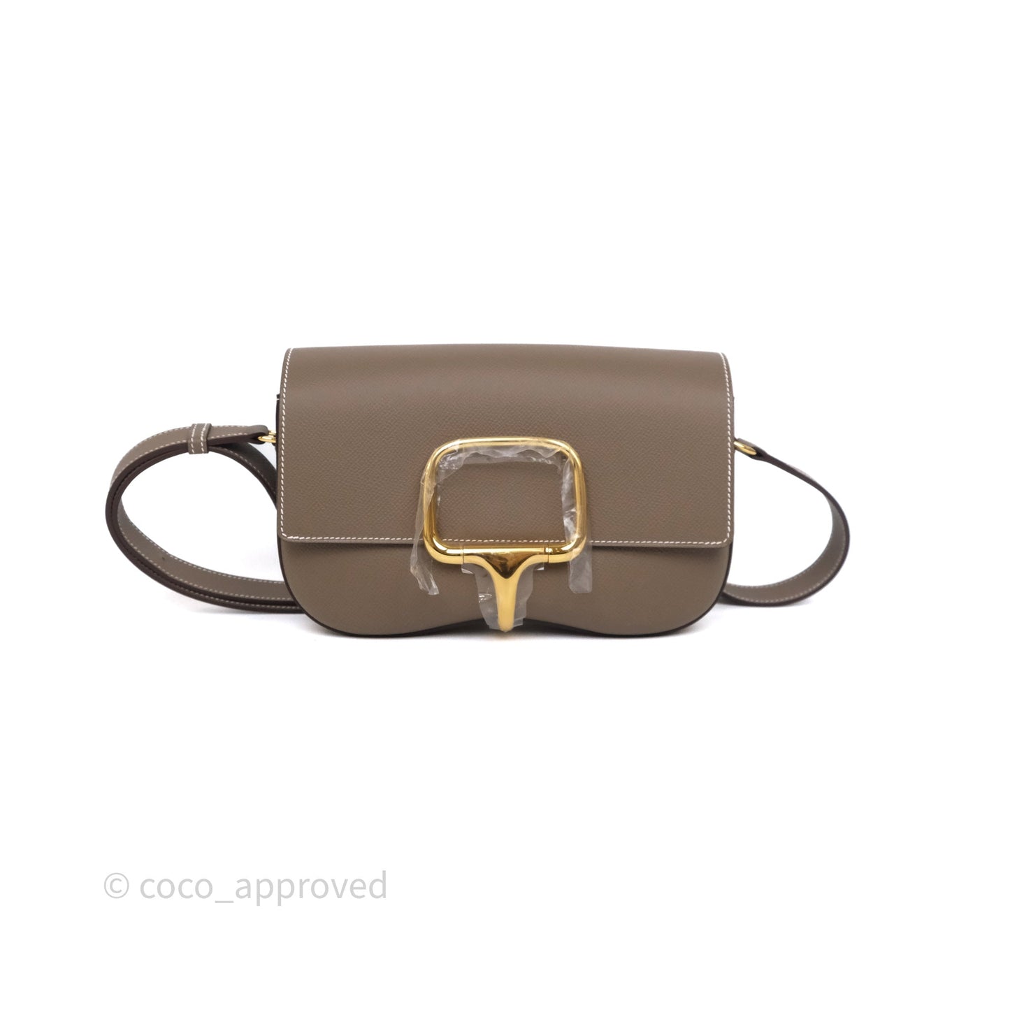Hermès Della Cavalleria Elan Bag Etoupe Gold Hardware