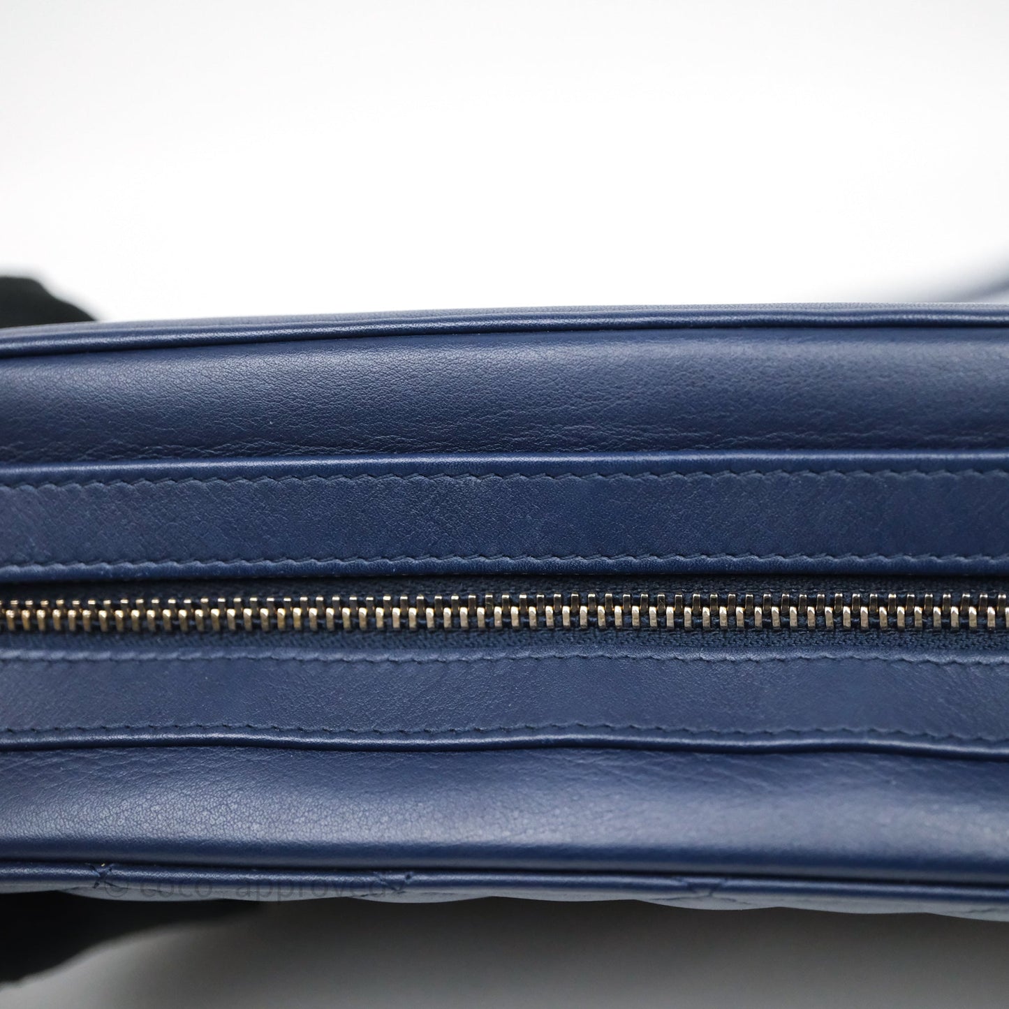 Chanel CC Octagon Camera Case Lambskin Navy Gold Hardware