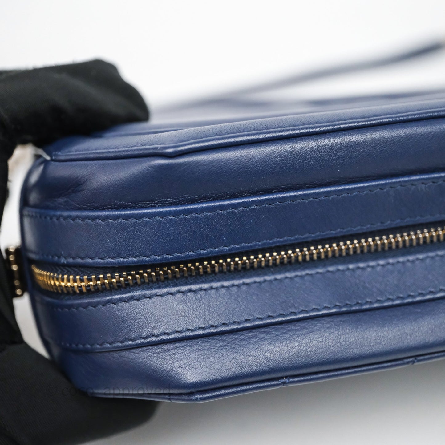 Chanel CC Octagon Camera Case Lambskin Navy Gold Hardware
