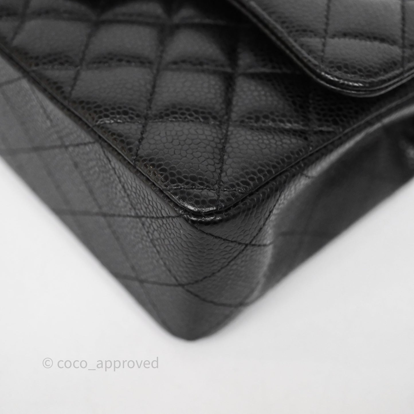 Chanel Small Classic Flap Quilted Black Caviar Gold Hardware