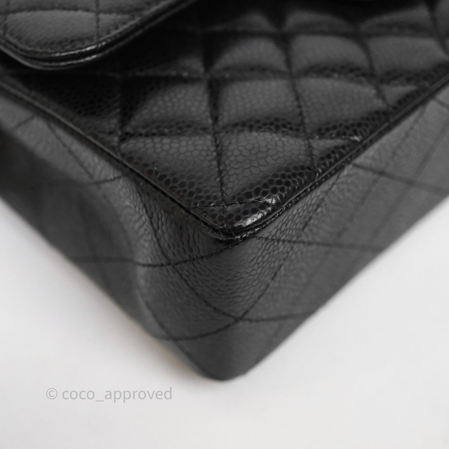 Chanel Small Classic Flap Quilted Black Caviar Gold Hardware