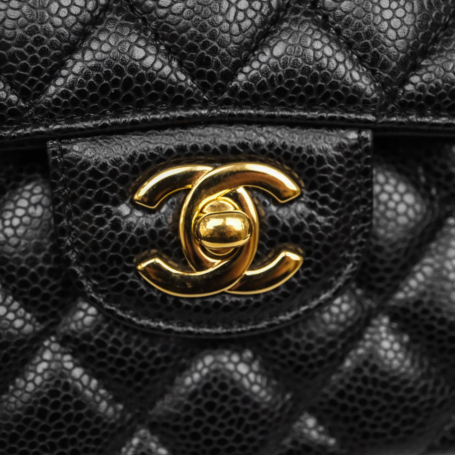 Chanel Small Classic Flap Quilted Black Caviar Gold Hardware