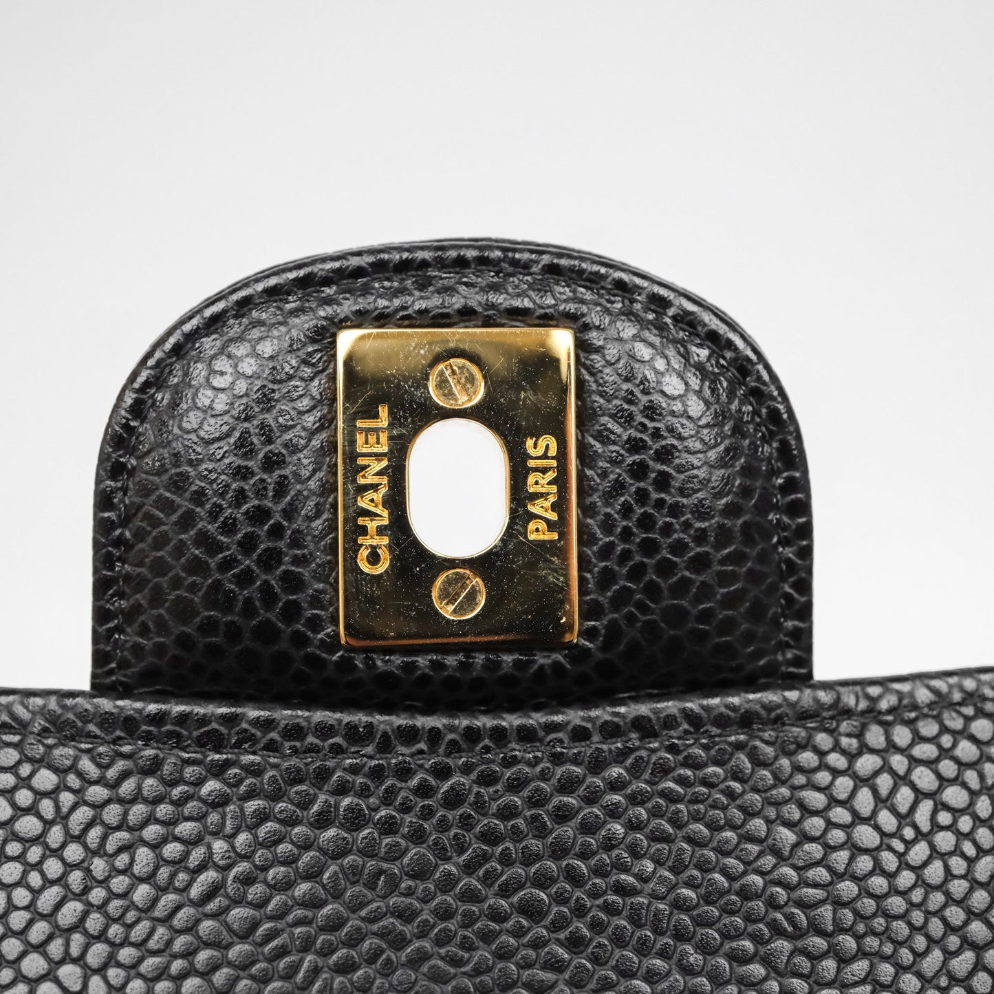 Chanel Small Classic Flap Quilted Black Caviar Gold Hardware