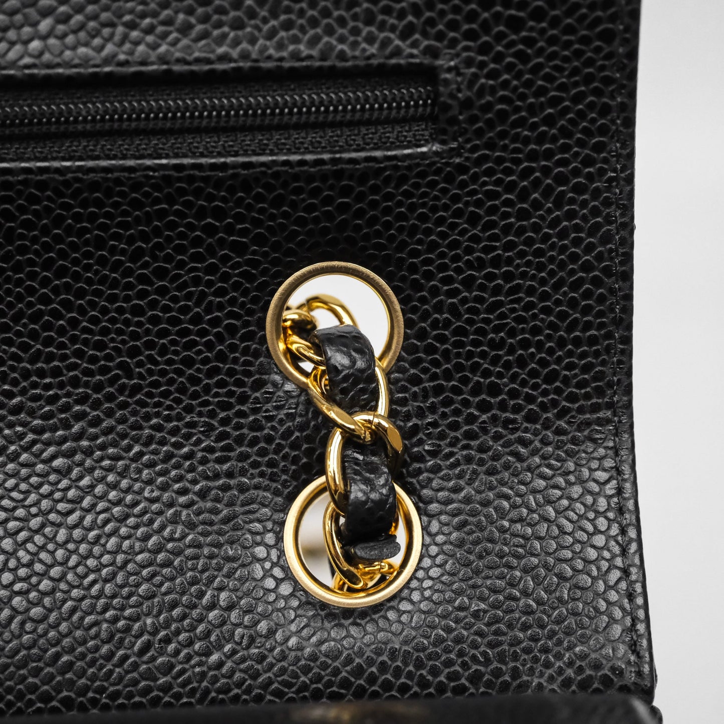 Chanel Small Classic Flap Quilted Black Caviar Gold Hardware