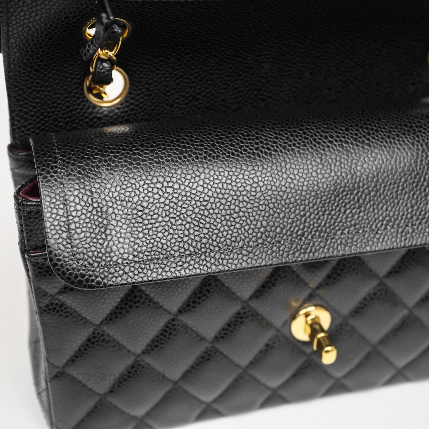 Chanel Small Classic Flap Quilted Black Caviar Gold Hardware
