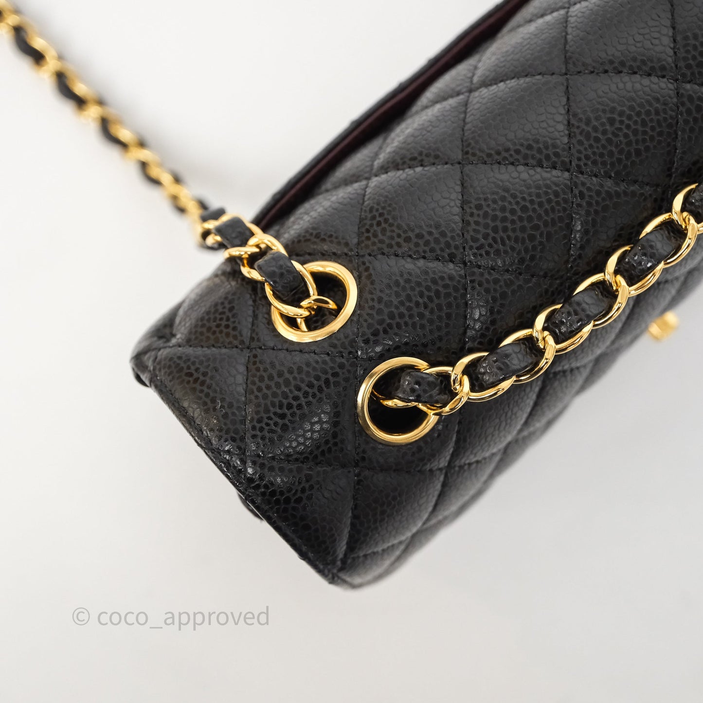 Chanel Small Classic Flap Quilted Black Caviar Gold Hardware