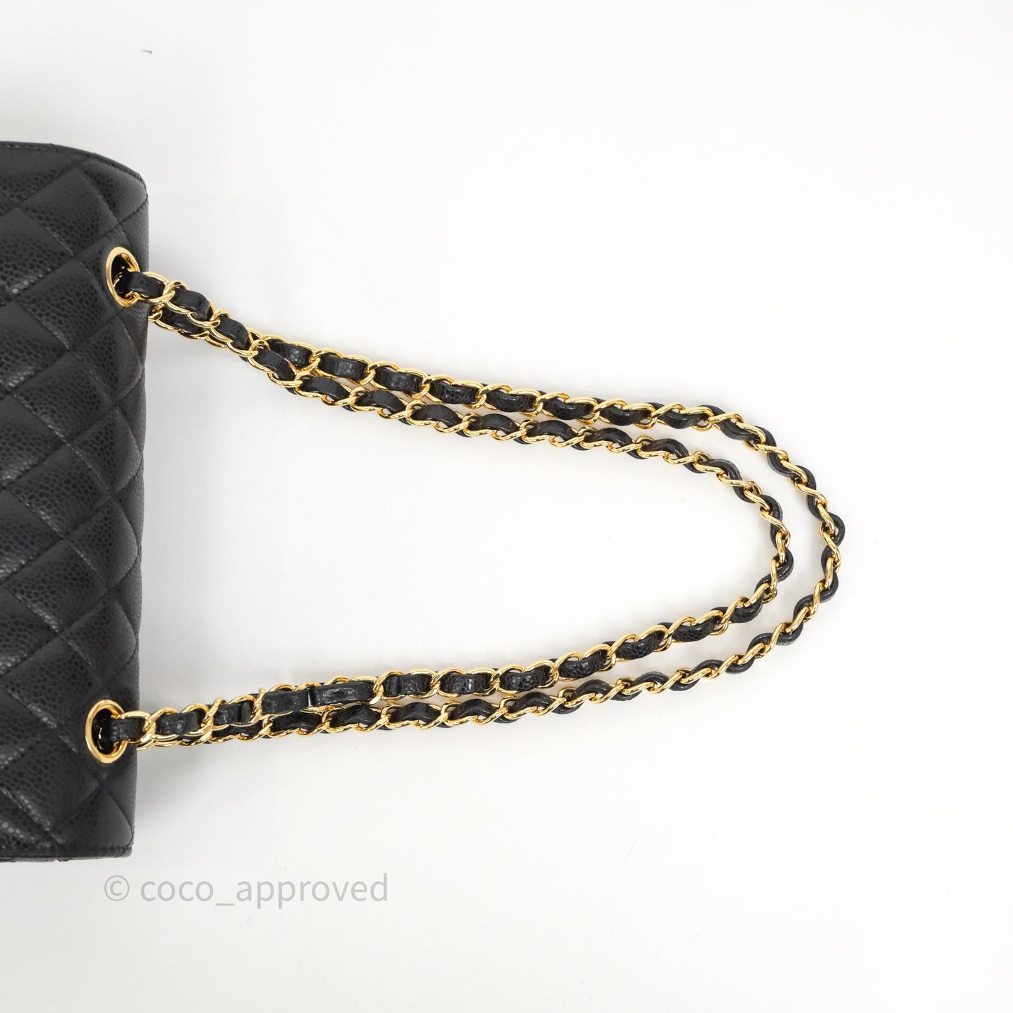 Chanel Small Classic Flap Quilted Black Caviar Gold Hardware