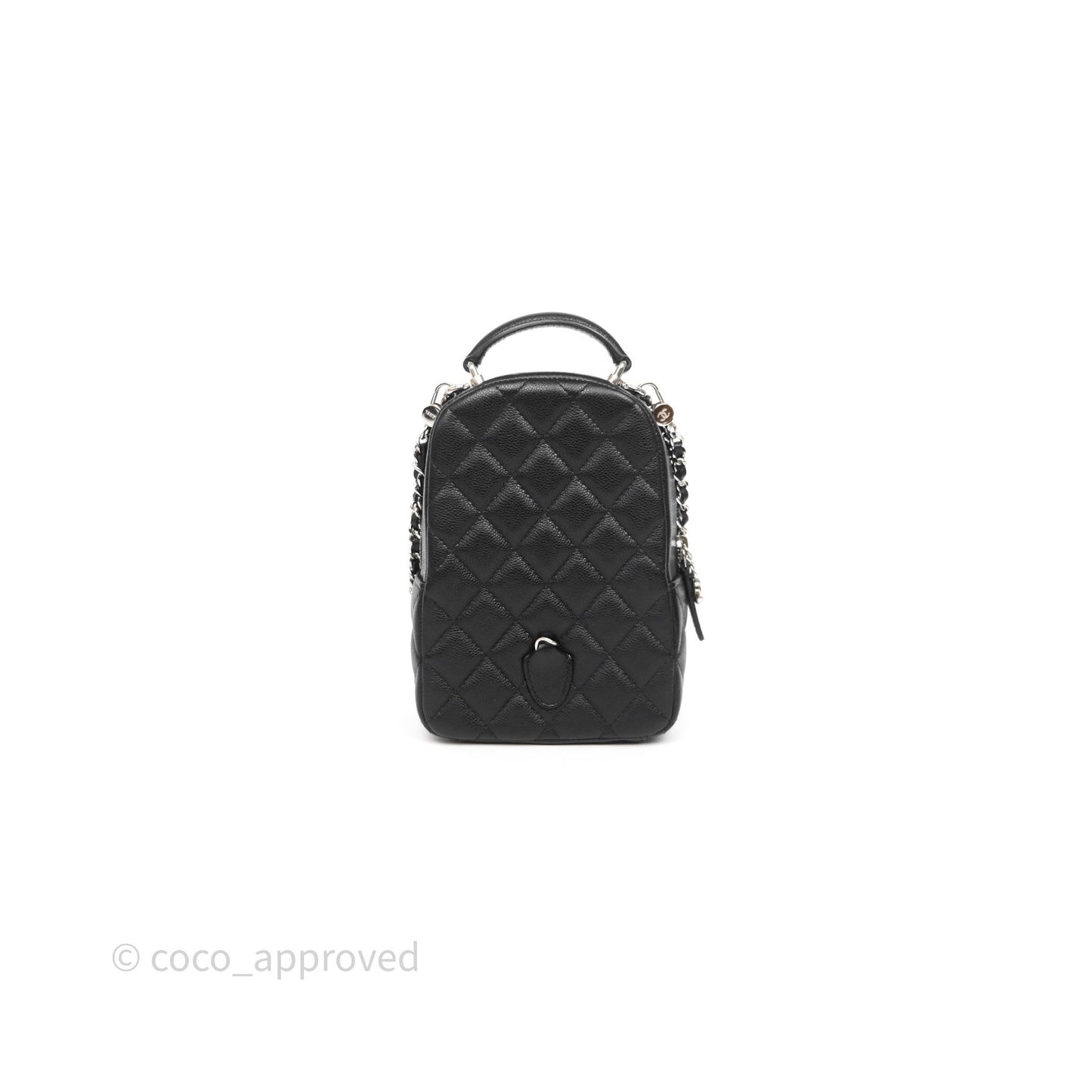 Chanel Classic Mini Backpack Black Caviar Silver Hardware