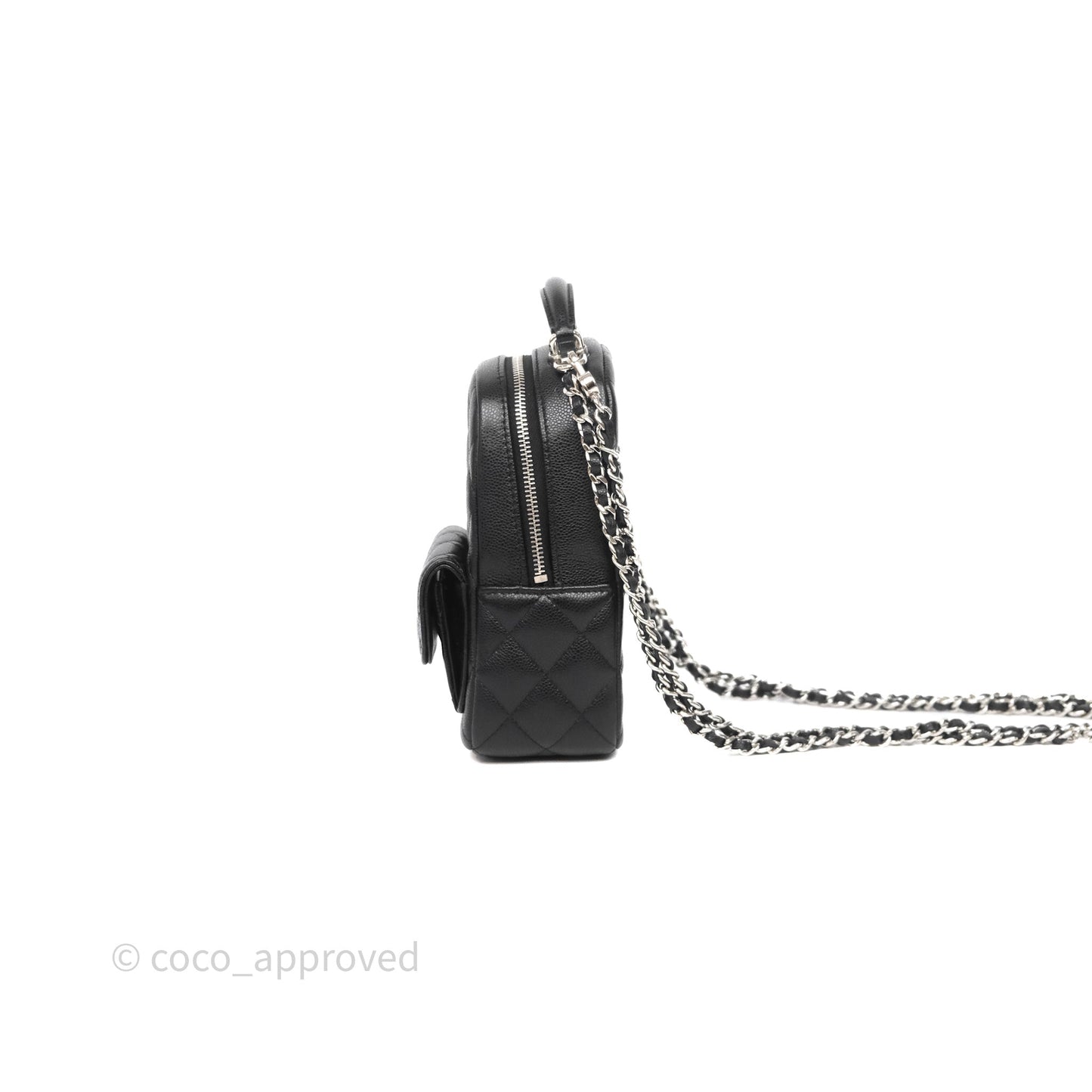 Chanel Classic Mini Backpack Black Caviar Silver Hardware