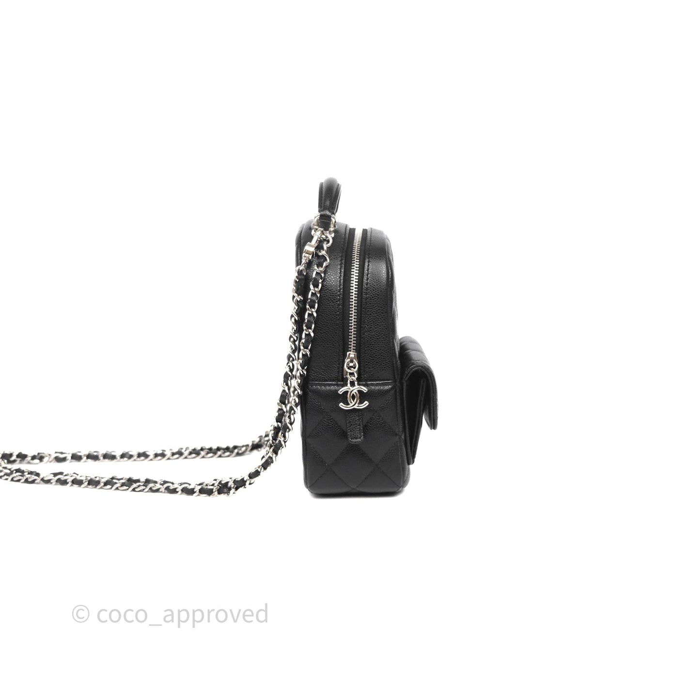 Chanel Classic Mini Backpack Black Caviar Silver Hardware