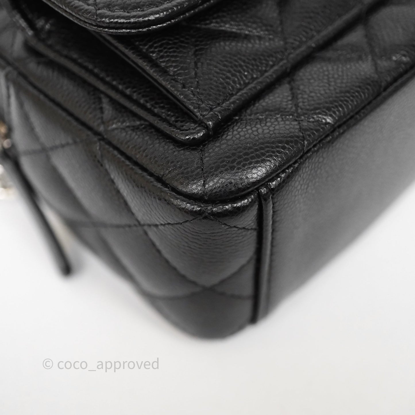 Chanel Classic Mini Backpack Black Caviar Silver Hardware